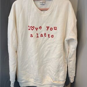 Ivory 'Love You a Latte' Crewneck Sweatshirt